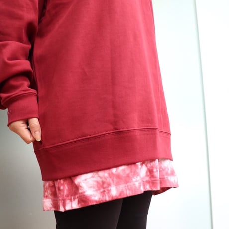 006.Tie dye layered pullover