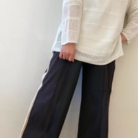 異素材サイドラインパンツ