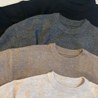 ボックスシルエットニットトップス