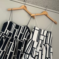 ブッチャー幾何学柄キャミソール