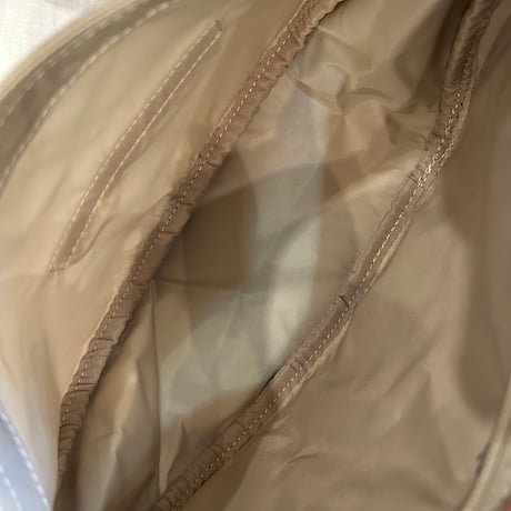 NYLON FRILL ROUND SHOULDER BAG L