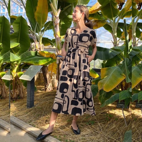 Manic Monday・Print Linen Dress