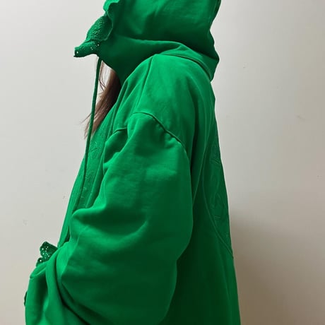 lacy logo hoodie
