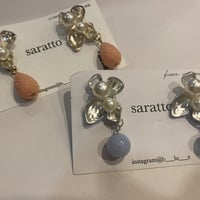 シルバーフラワーピアス