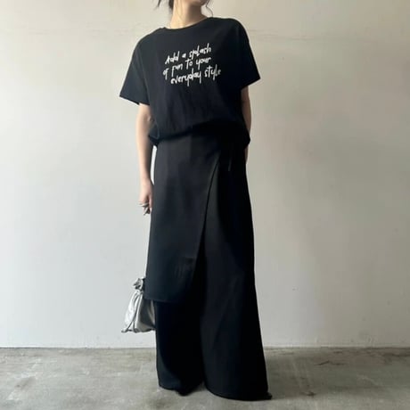 ラップスカート付きパンツ
