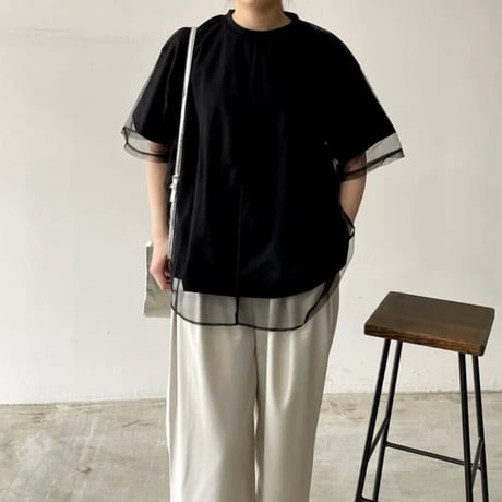 チュールドッキングTシャツ