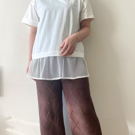 メッシュレイヤードライク s/s tee