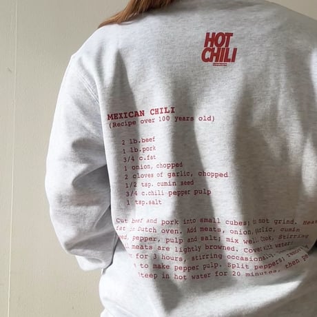 ベジタブルスウェット HOT CHILI