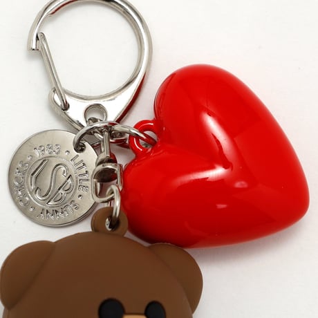 bear heart key chain