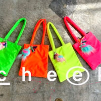 neon monster tote