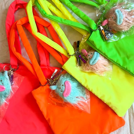 neon monster tote