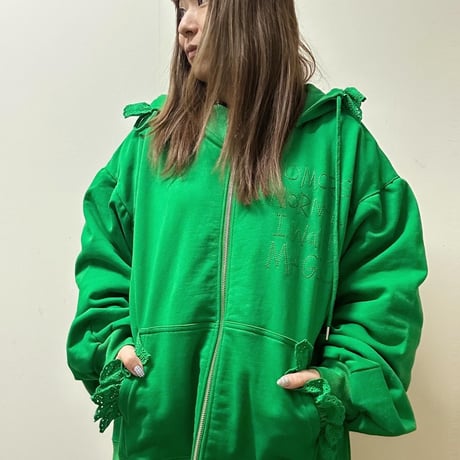 lacy logo hoodie
