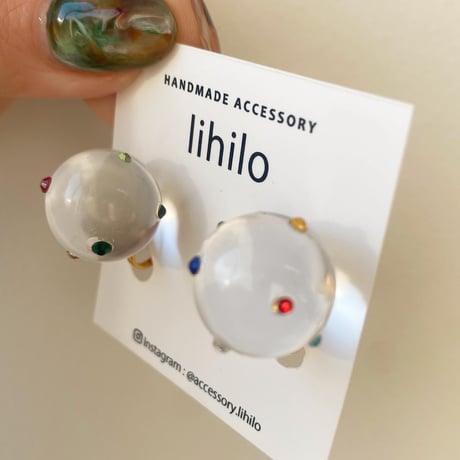 クリアボールピアス・イヤリング