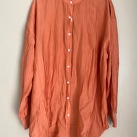 バンドカラー楊柳シャツ