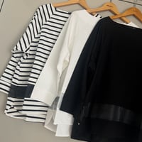 Wシルケットシアーラインプルオーバー
