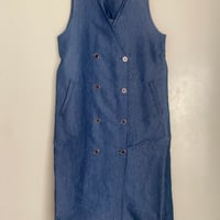 デニムロングジレ