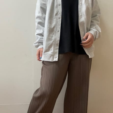 起毛プリーツパンツ