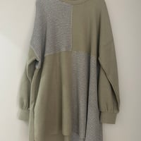 切替ワッフルチュニックプルオーバー