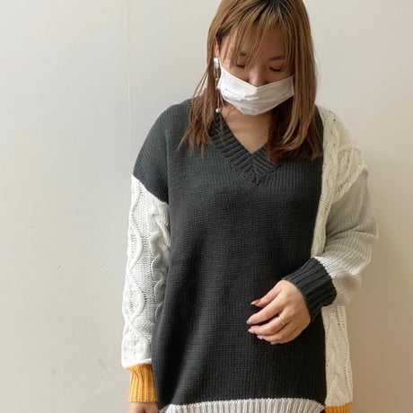 配色ニット