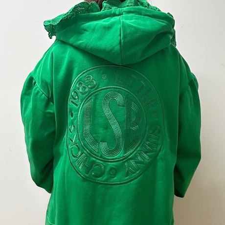 lacy logo hoodie