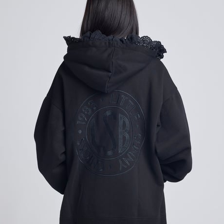 lacy logo hoodie