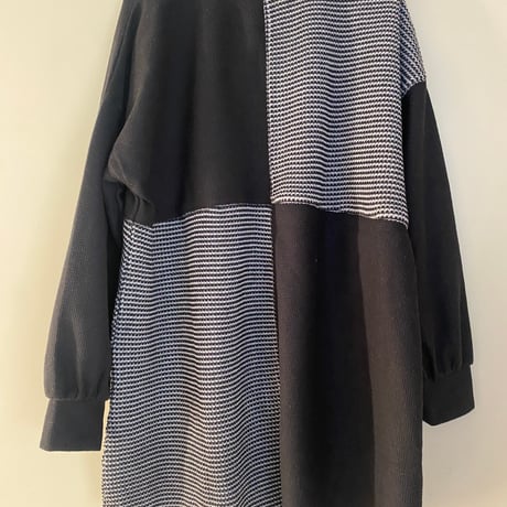 切替ワッフルチュニックプルオーバー