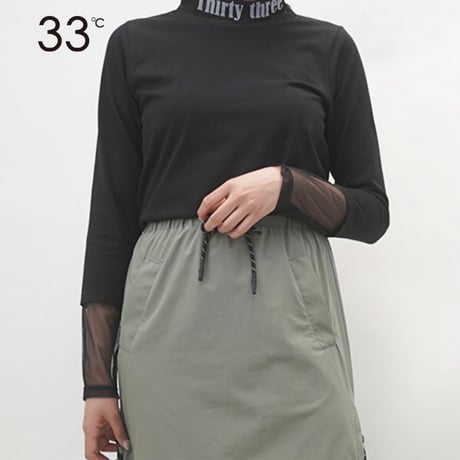 天竺チュールレイヤードトップス