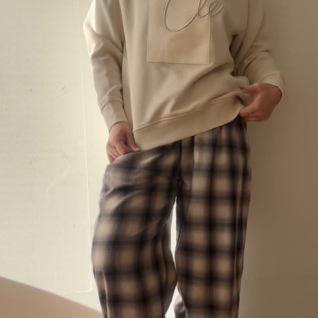 裏起毛アイロンロゴプルオーバー
