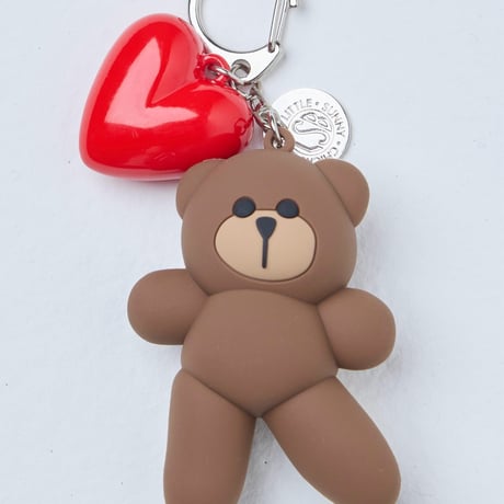 bear heart key chain