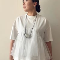 アシンメトリーチュールトップス