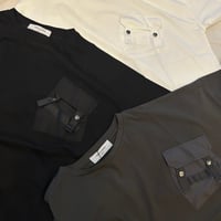 フラップ胸ポケットtee