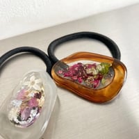 押し花レジンヘアゴム