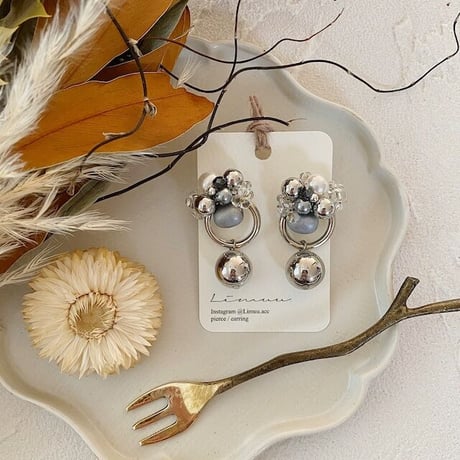 silver bijou ピアス