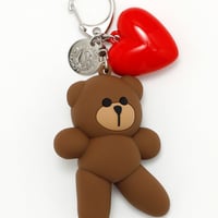 bear heart key chain