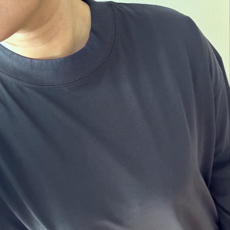 シルケットモックネックロンT