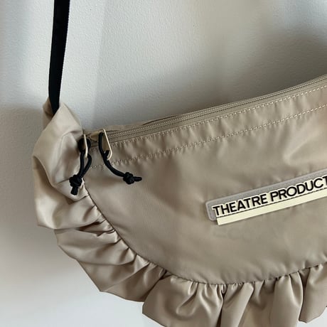 NYLON FRILL ROUND SHOULDER BAG L