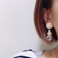 丸パーツイヤリング