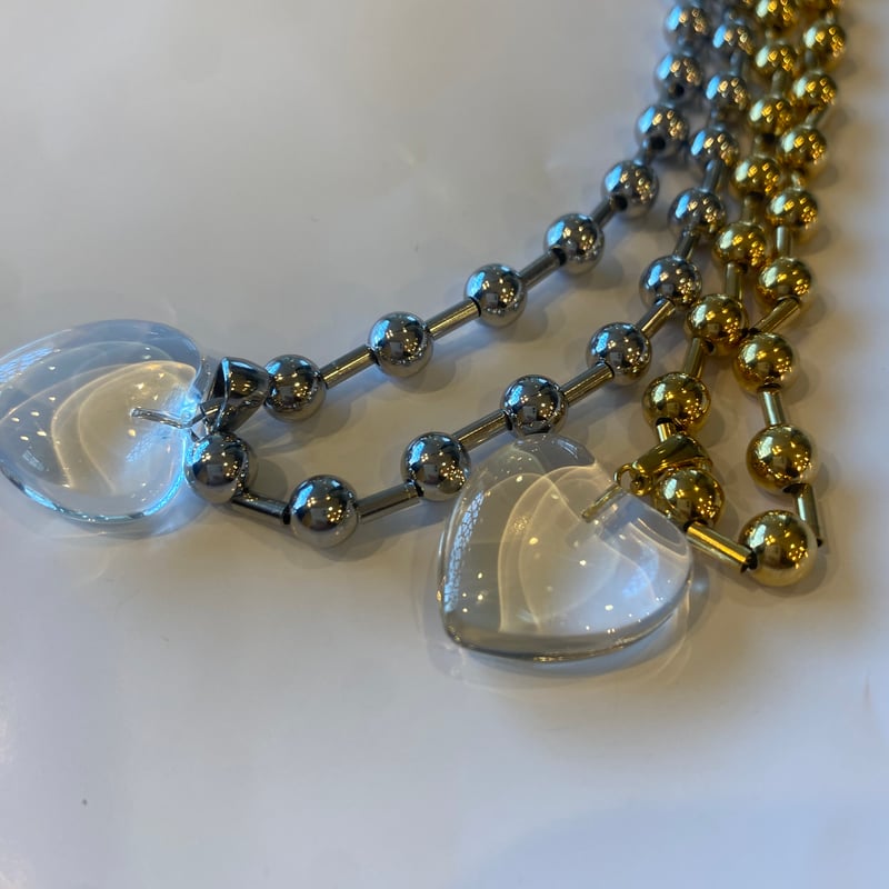 クリアハートネックレス | HEARTS