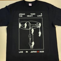 JONAH YANO & THE HEAVY LOOP - LIVE IN JAPAN 2025 T-shirt（Black- XL size）