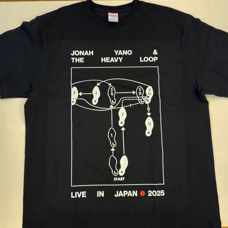 JONAH YANO & THE HEAVY LOOP - LIVE IN JAPAN 2025 T-shirt（White- L size）