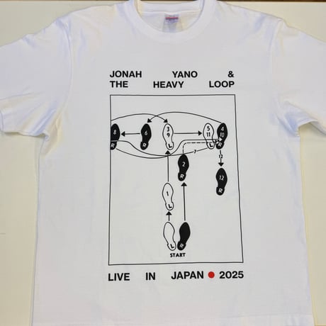 JONAH YANO & THE HEAVY LOOP - LIVE IN JAPAN 2025 T-shirt（Black- XL size）