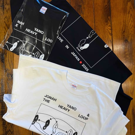 JONAH YANO & THE HEAVY LOOP - LIVE IN JAPAN 2025 T-shirt（White-XL size）