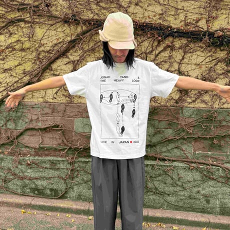 JONAH YANO & THE HEAVY LOOP - LIVE IN JAPAN 2025 T-shirt（White-XL size）