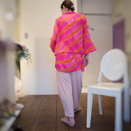 Neon Pink silk kurta