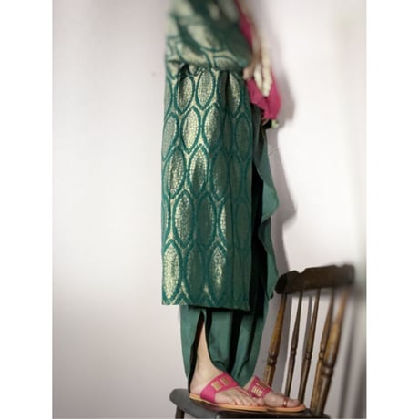 Smoky Green Overlap Pants