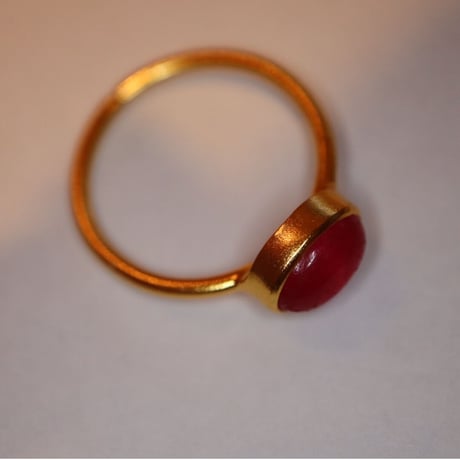 Red Quartz  Oval Ring