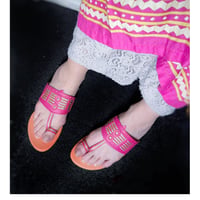 Pink&Orange Sandal / Chappals