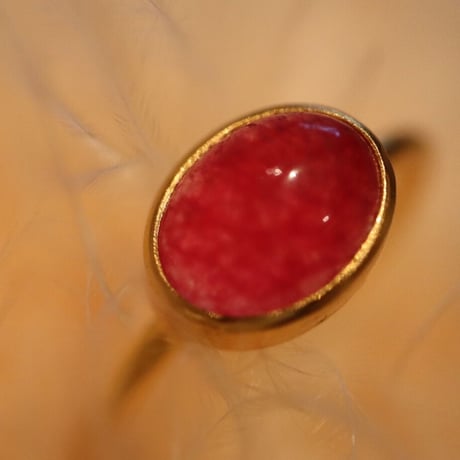 Red Quartz  Oval Ring