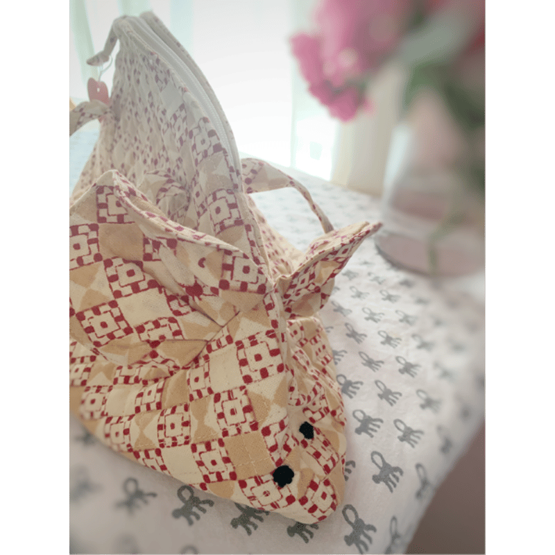 Soma ブロックプリント キルト ねずみバッグ | Virginieee Showroom