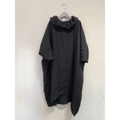 Frill collar Dolman dress België Linen